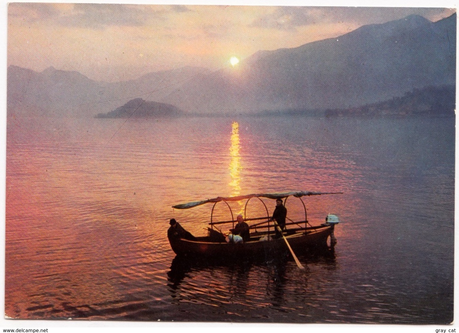Tramonto Sul Lago Di Como, Sunset On Lake Of Como, Used Postcard [23402] - Como