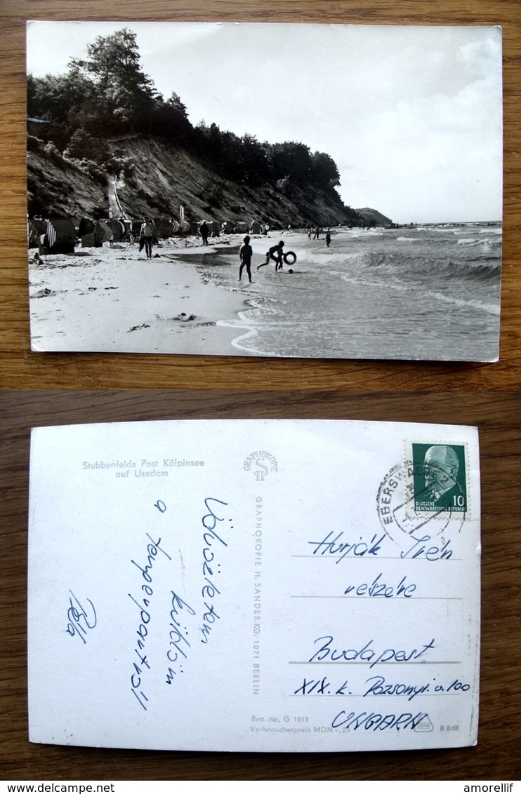 (FG.Y01) LODDIN - STUBBENFELDE POST KÖLPINSEE AUF USEDOM (GERMANIA) SPIAGGIA ANIMATA - Greifswald