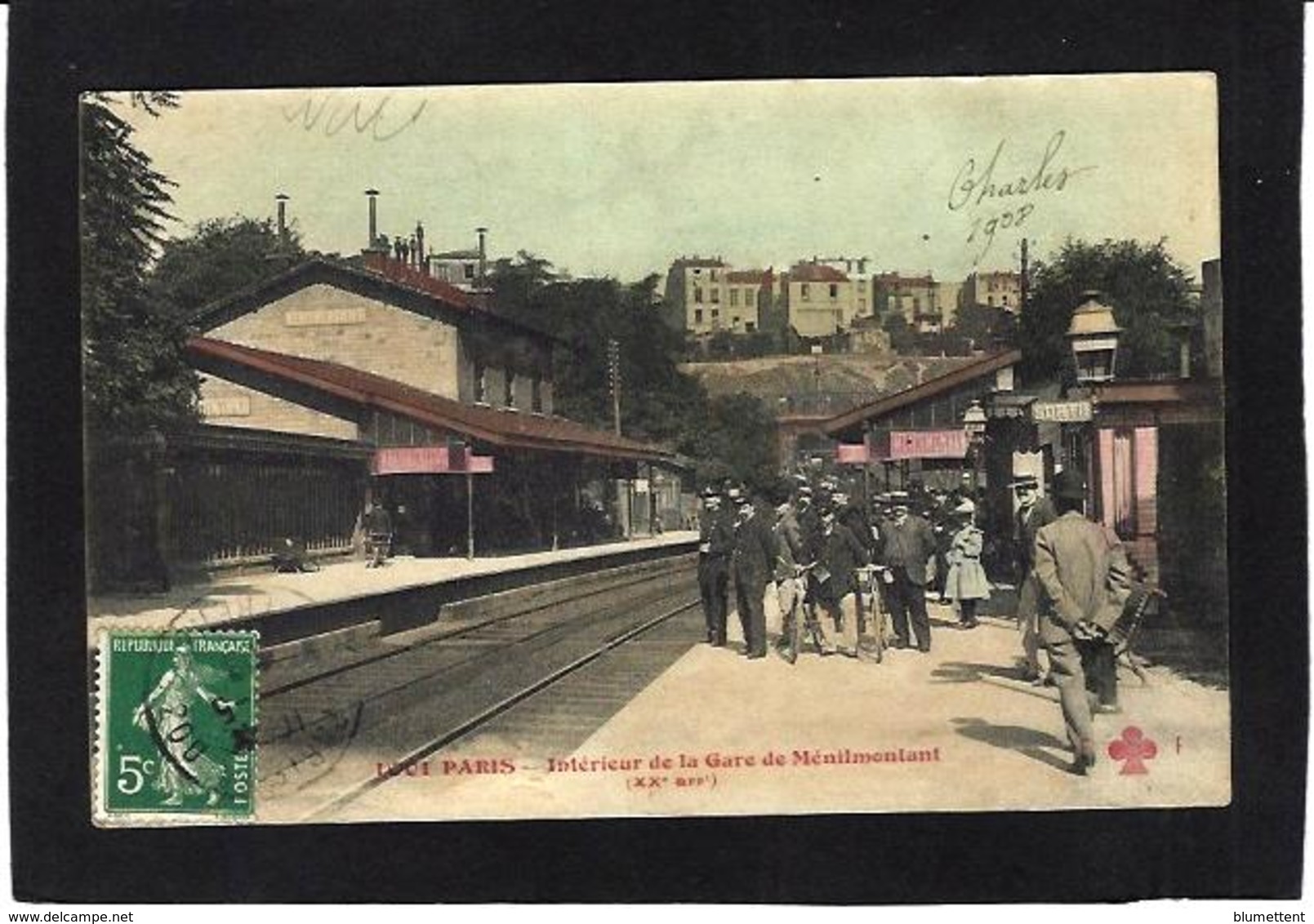 CPA Paris 75 Série Tout Paris Pas De Numéro Circulé Gare Station Chemin De Fer - Lotti, Serie, Collezioni