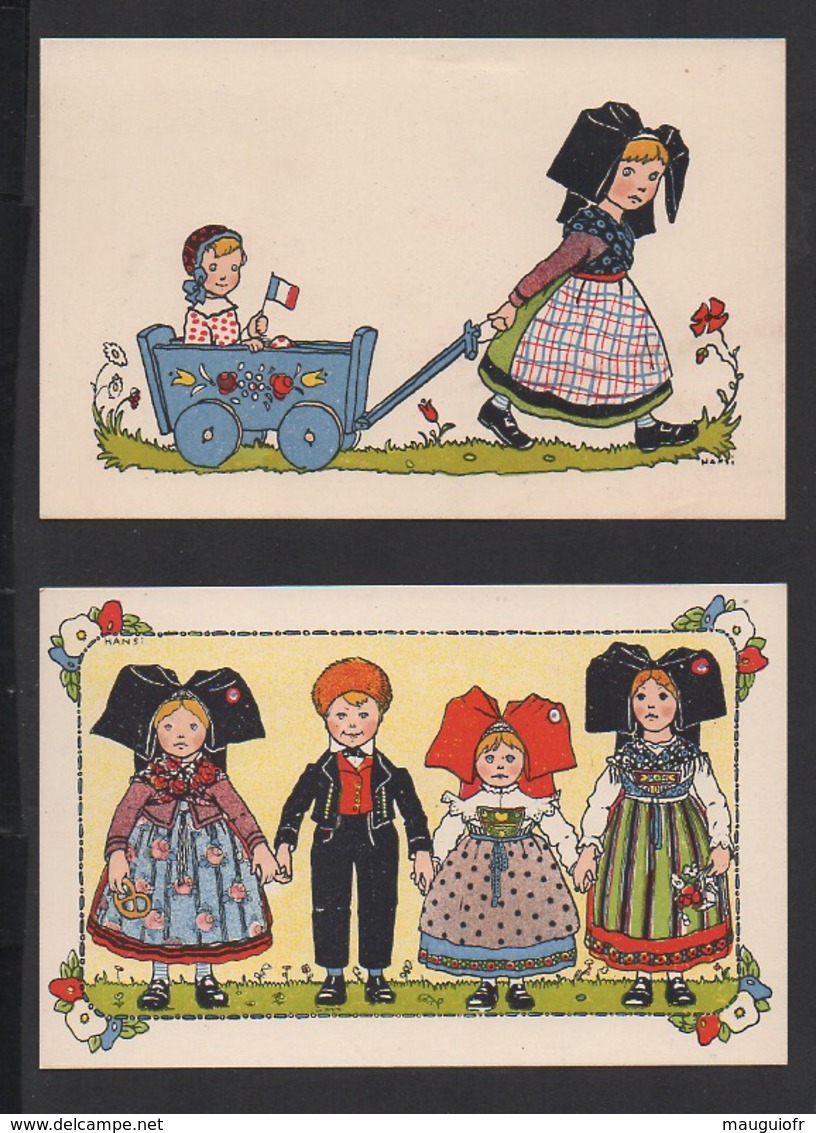 DD / ILLUSTRATEUR : HANSI / GOSSES D' ALSACE SÉRIE N° 1 / 10 CARTES-POSTALES DANS LA POCHETTES D' ORIGINE - Hansi