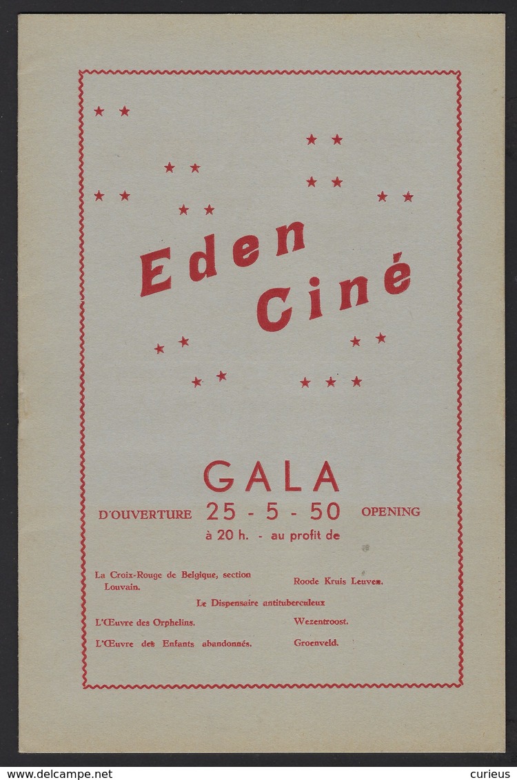 OPENING CINEMA " EDEN " * LEUVEN * 1950 * 14 PP * VEEL RECLAME * 24 X 15.5 CM * LOUVIN * CINE EDEN - Programmes