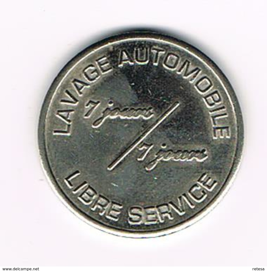 // JETON  LAVAGE AUTOMOBILE  LIBRE SERVICE 7 JOURS/7 JOURS - Monétaires / De Nécessité