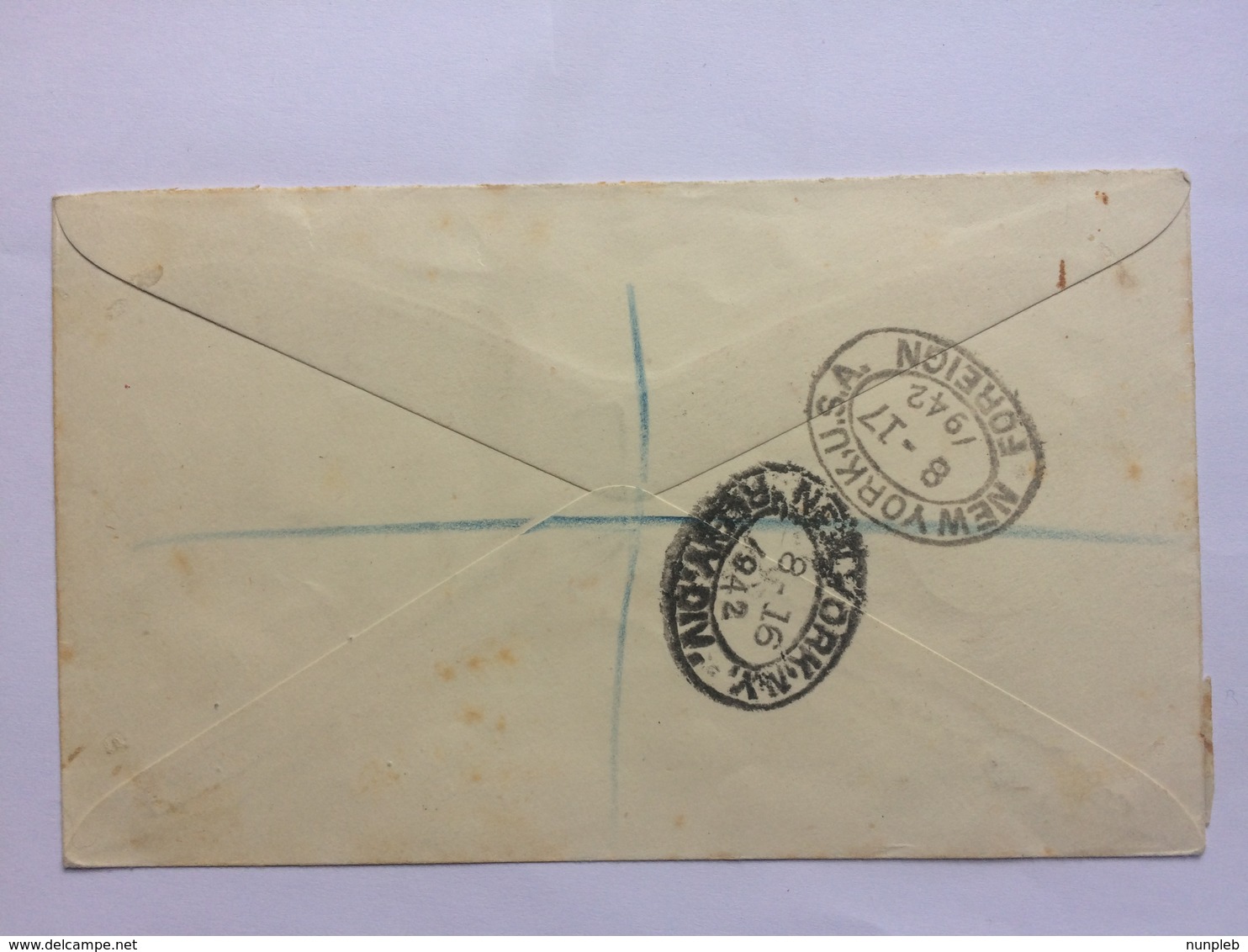 ST. KITTS NEVIS George VI 1942 Registered Anguilla Cover To Grimsby England - St.Cristopher-Nevis & Anguilla (...-1980)