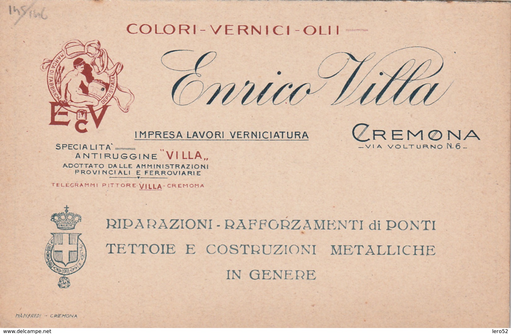 ENRICO VILLA IMPRESA LAVORI VERNICIATURA CREMONA COLORI VERNICI OLII - Pubblicitari