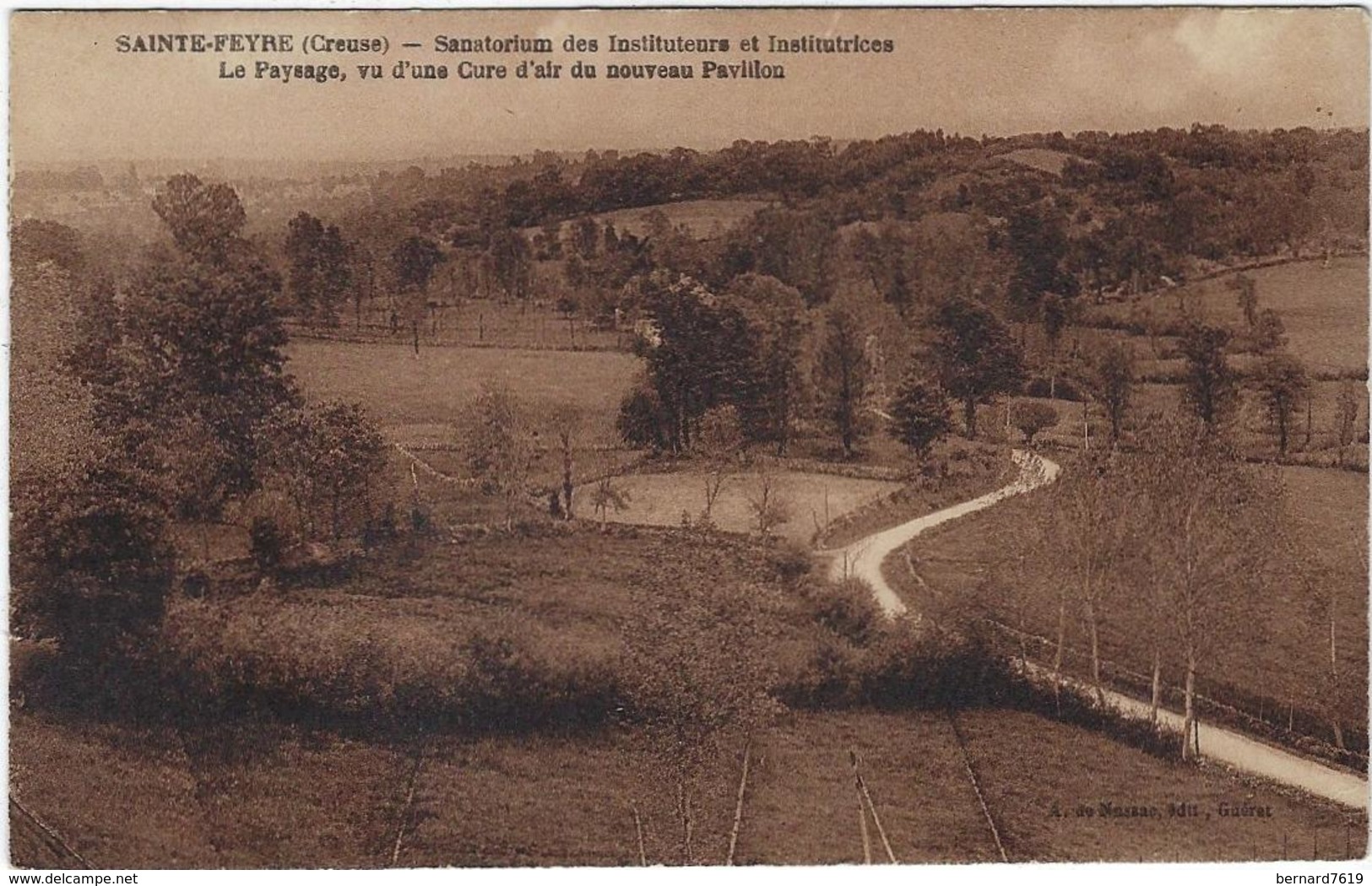 23    Sainte-feyre Sanatorium Des Instituteurs  Et Institutrices  Le Paysage  Vu D'une Cure D'air Du Nouveau Pavillon - Autres & Non Classés