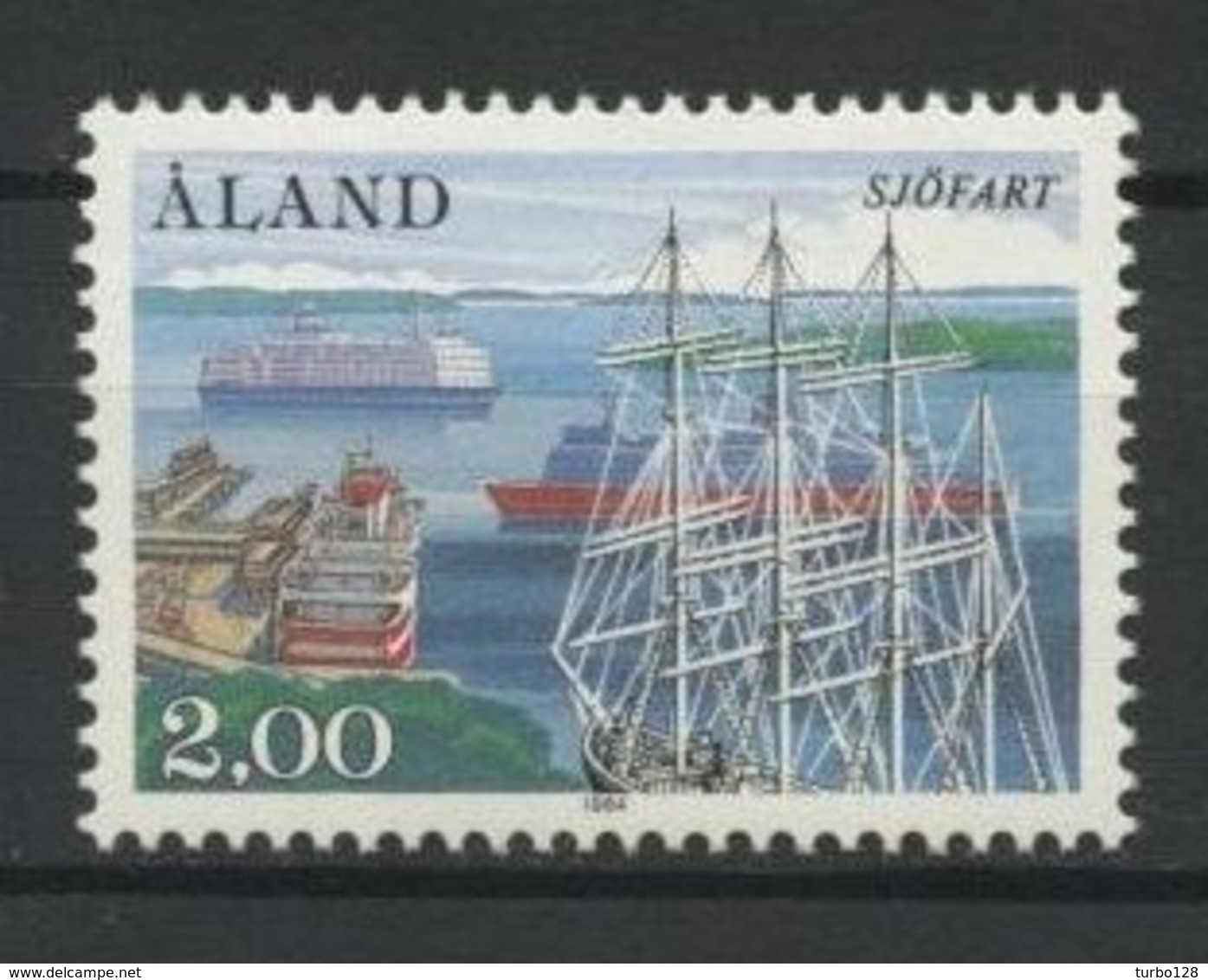 ALAND 1984  N° 7 **  Neuf MNH Superbe C 2.50 €  Bateaux Sailboats Ships Transports Port Marielhamn Armement - Aland