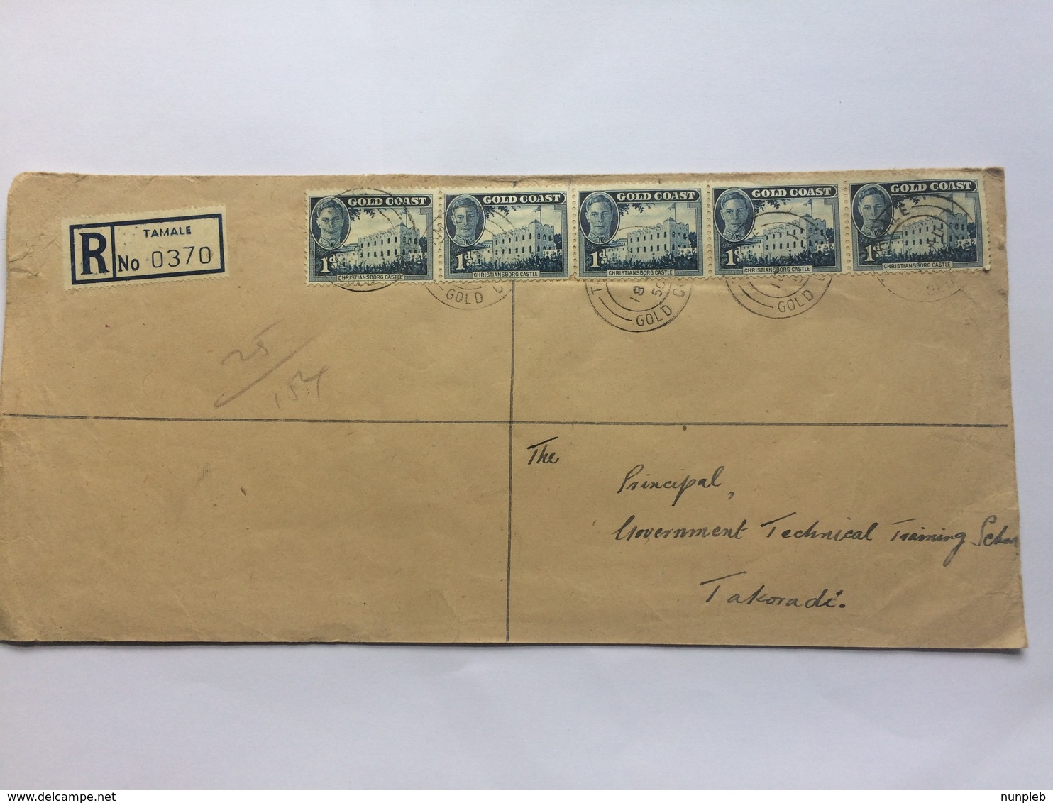 GOLD COAST George VI 1950 Registered Tamale Cover To Takoradi - Gold Coast (...-1957)