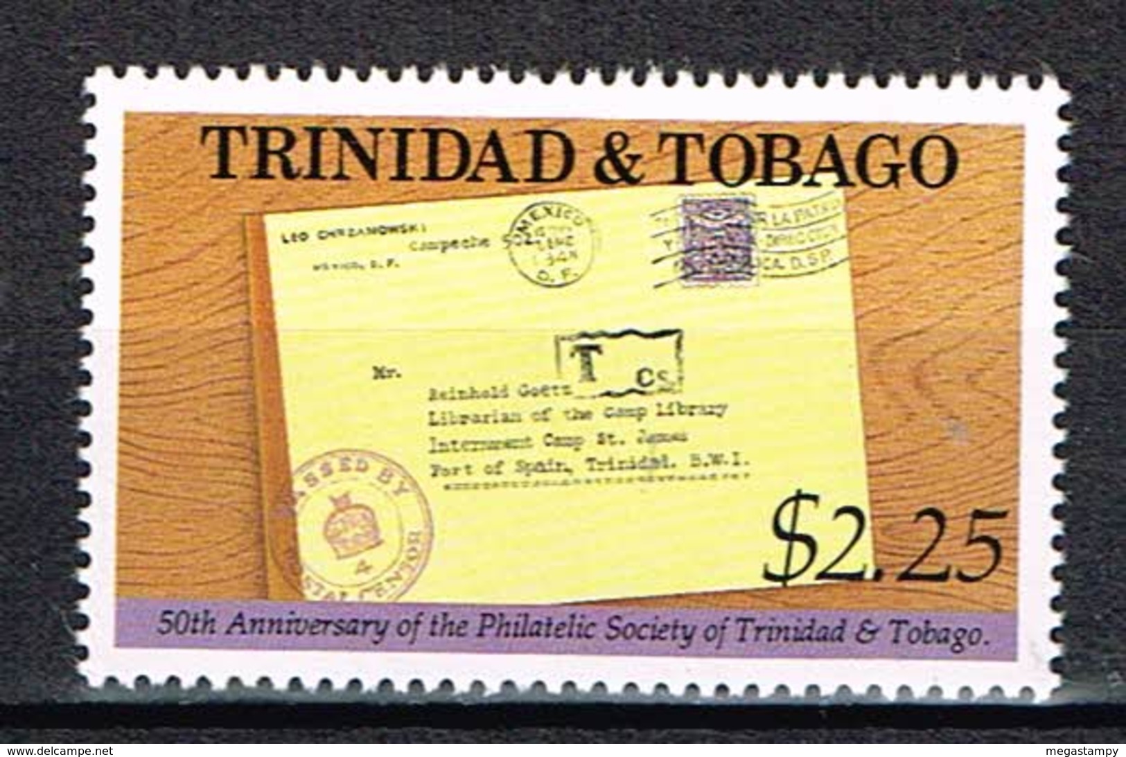 Trinidad & Tobago 1990  " 50 Years Philatelic Society  " , Mi. 644 Postfrisch / MNH / Neuf - Trinidad & Tobago (1962-...)