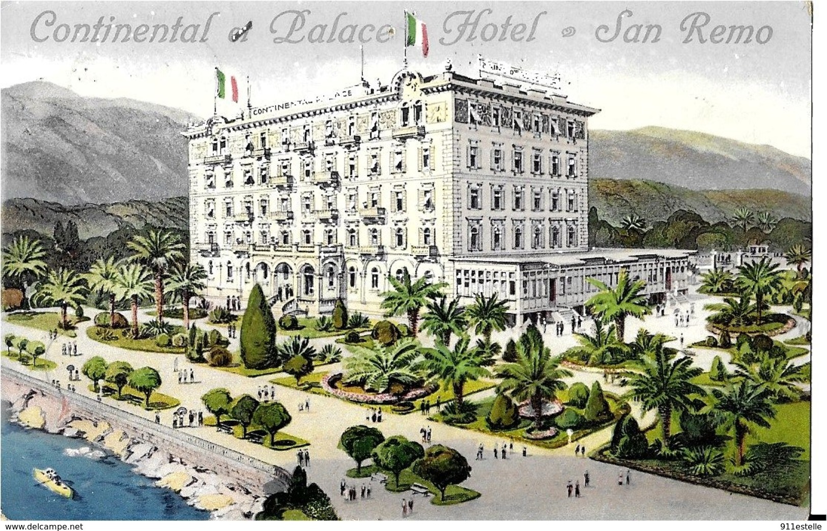 Italie ;    SAN  REMO .  HOTEL CONTINENTAL PALACE - San Remo