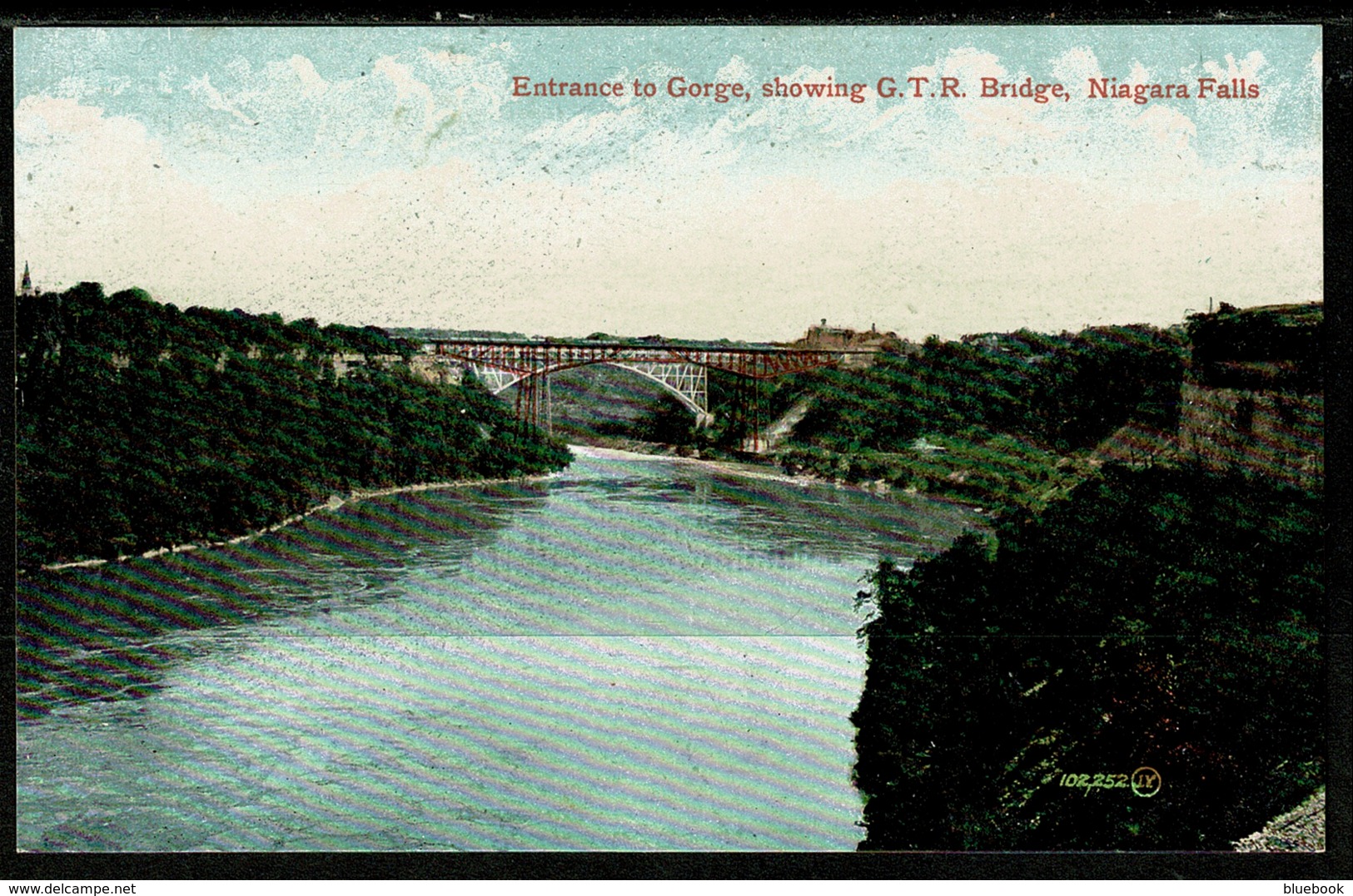 Ref 1319 - Early USA Postcard - Entrance To Gorge & G.T.R. Railway Bridge - Niagara Falls - New York - Other & Unclassified