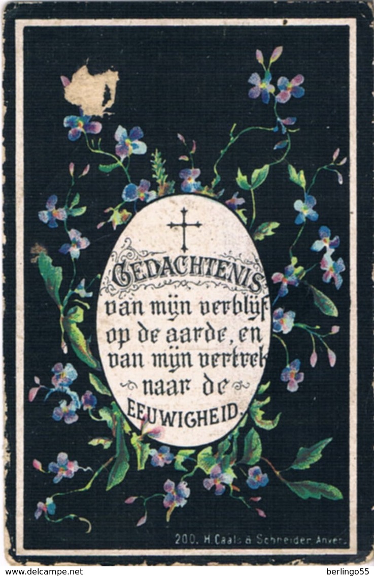 Dp. Bussens Franciska. Echtg. De Cock Edwardus. ° Elversele 1827 † Thielrode 1896   (2 Scan's) - Religion & Esotérisme