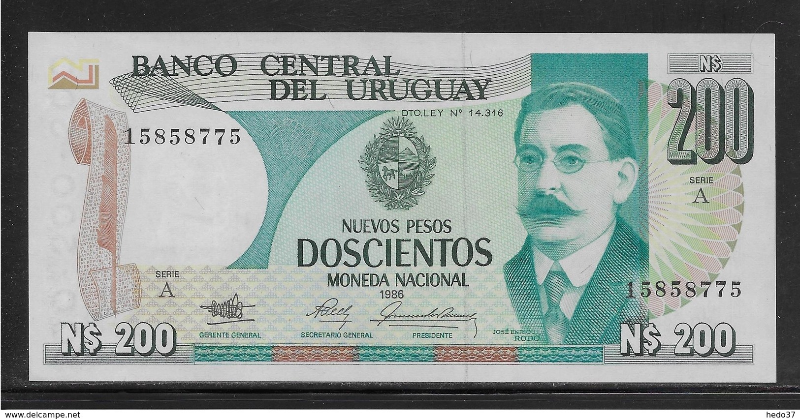 Uruguay - 200 Pesos - Pick N°66 - NEUF - Uruguay