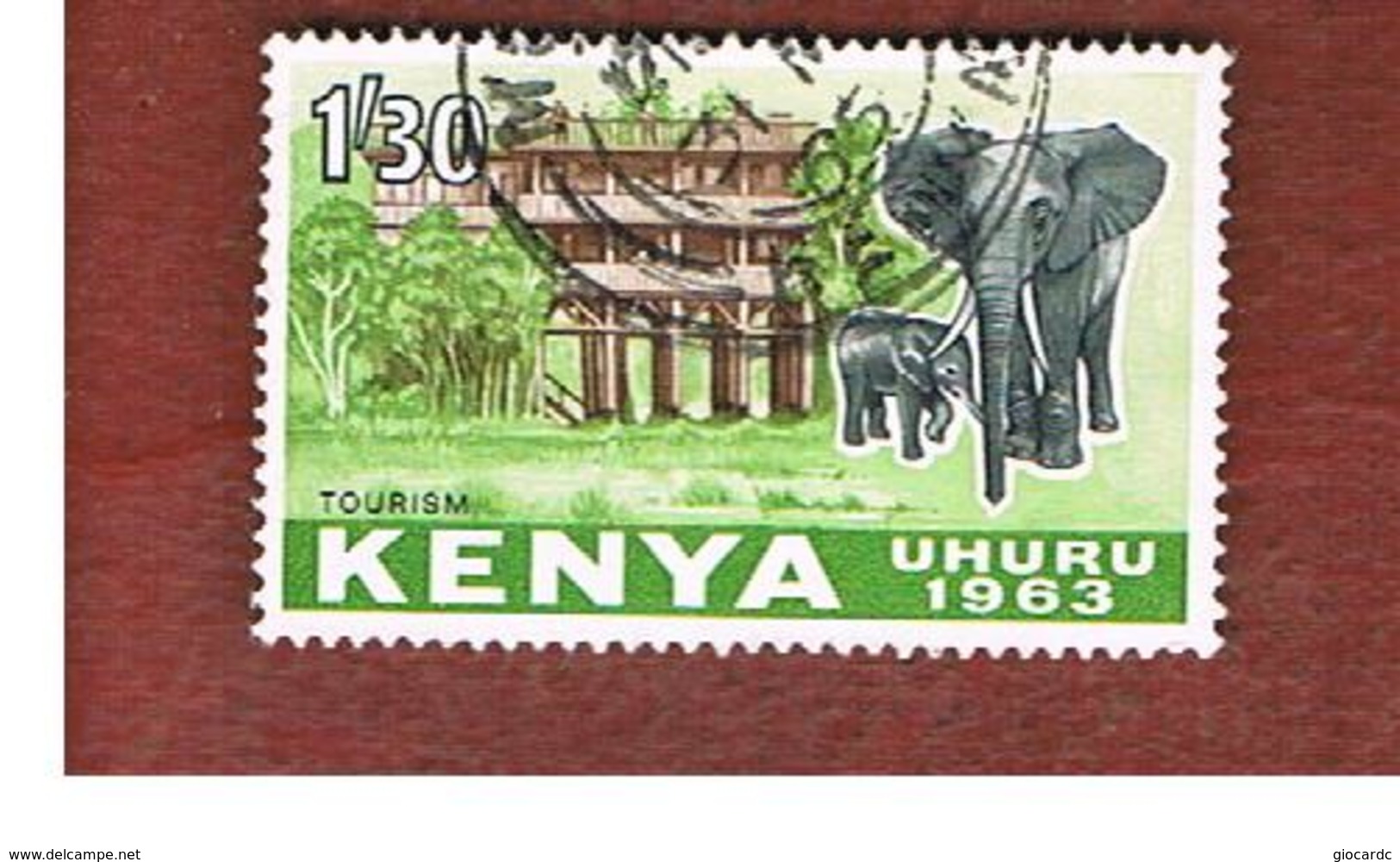 KENYA  - SG 10  -  1963   ANIMALS: AFRICAN ELEPHANT    USED° - Kenya (1963-...)