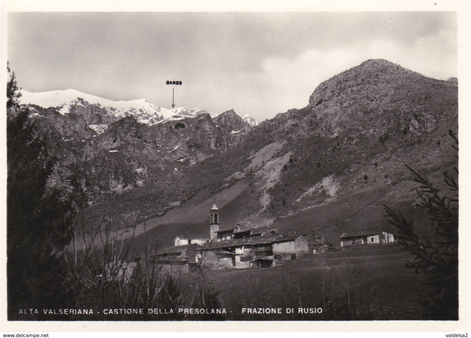 CASTIONE DELLA PRESOLANA - BERGAMO - ALTA VALSERIANA - FRAZIONE DI RUSIO - 1956 - Bergamo