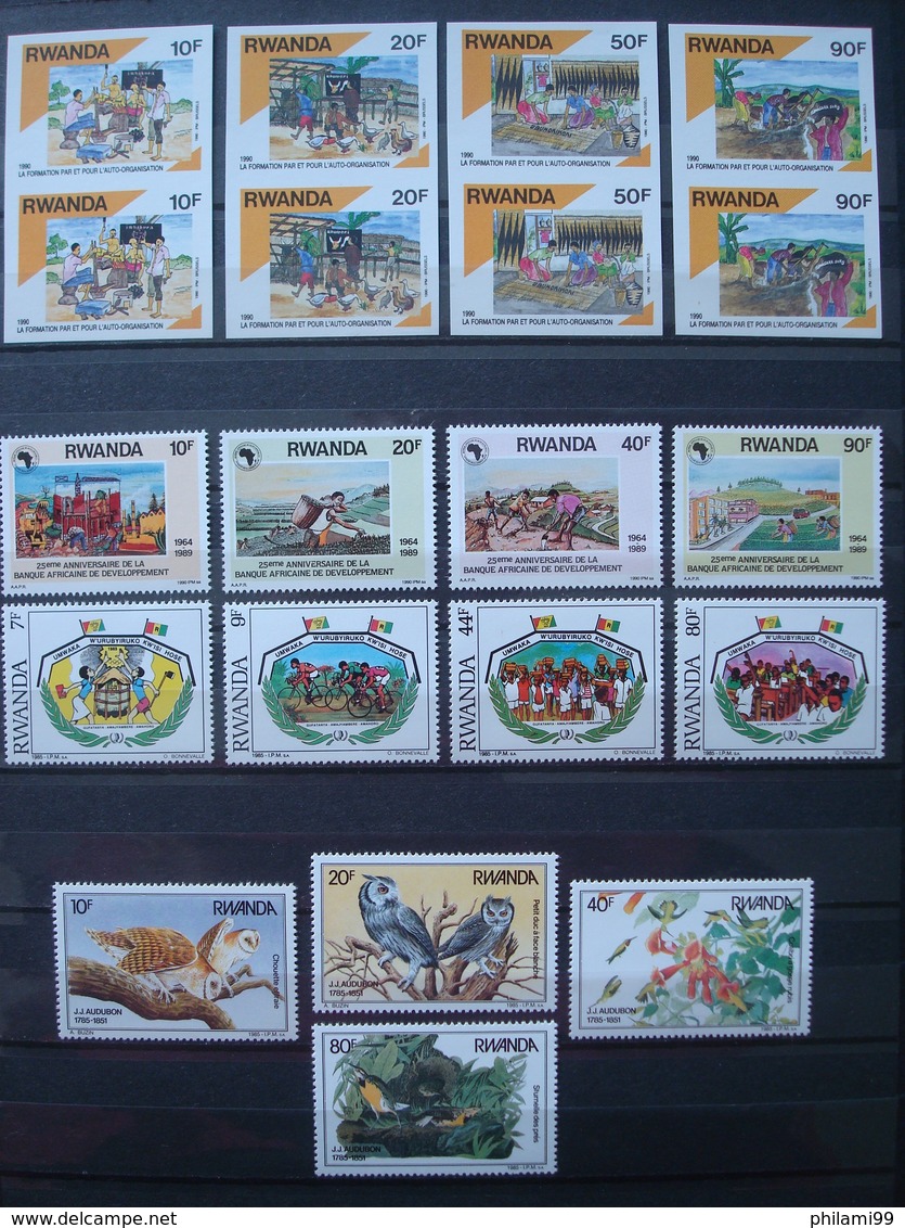 RWANDA ZAIRE MNH** BURUNDI Used / 4 SCANS / NICE THEMA O/w FAUNA, IMPERFORATED, BUZIN - Colecciones