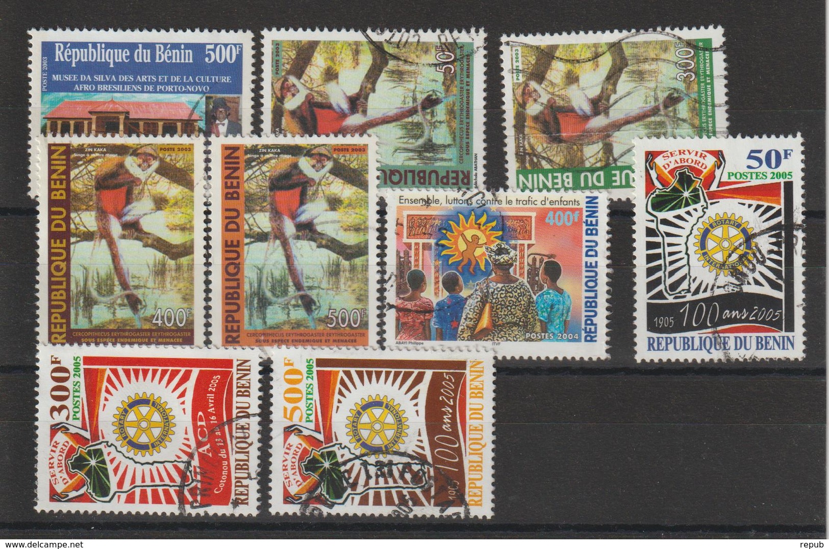 Benin 2003-5 Lot De 9 Timbres Oblit. Used - Benin – Dahomey (1960-...)