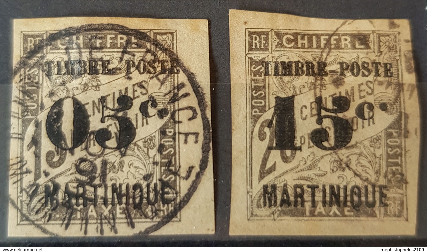 MARTINIQUE - Canceled - YT 20, 21 - Overprints - Usados