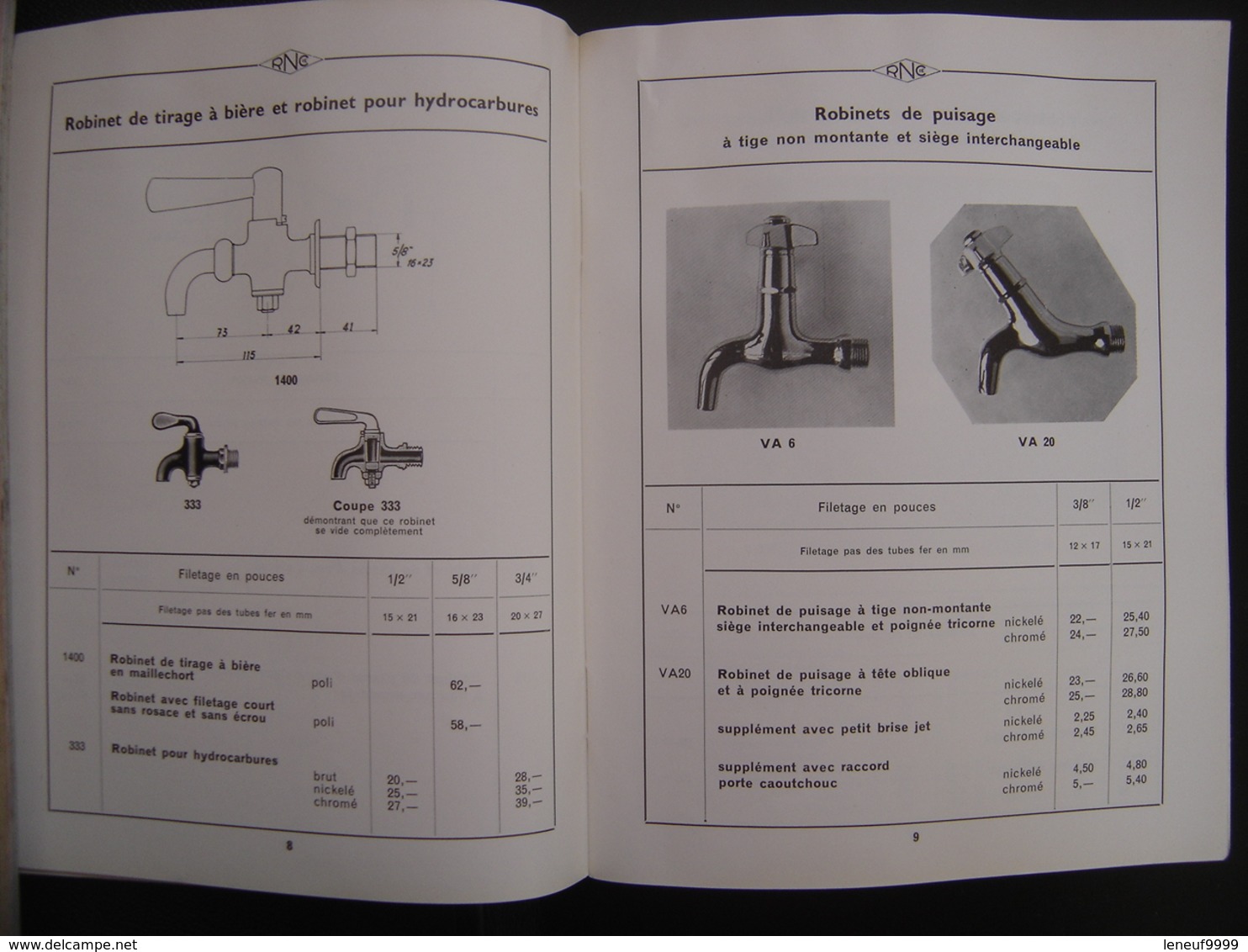 1959 Catalogue Robinet NUSSBAUM ROBINETTERIE Strasbourg Loft Industrie Industriel - Bricolage / Technique