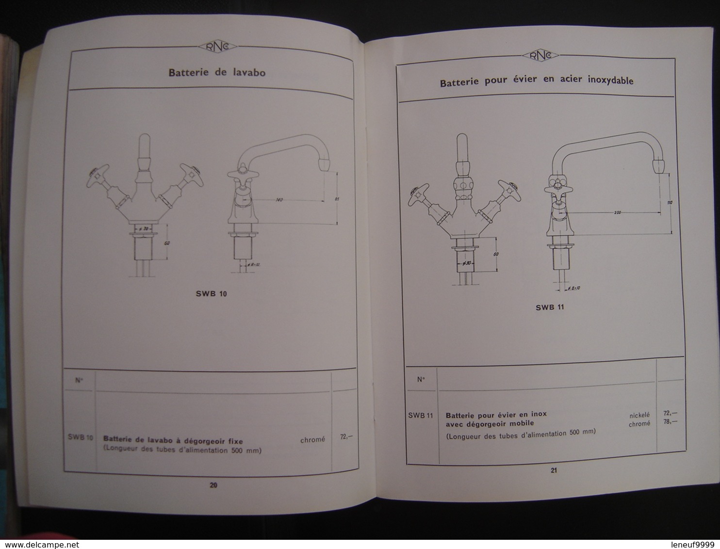 1959 Catalogue Robinet NUSSBAUM ROBINETTERIE Strasbourg Loft Industrie Industriel - Bricolage / Technique