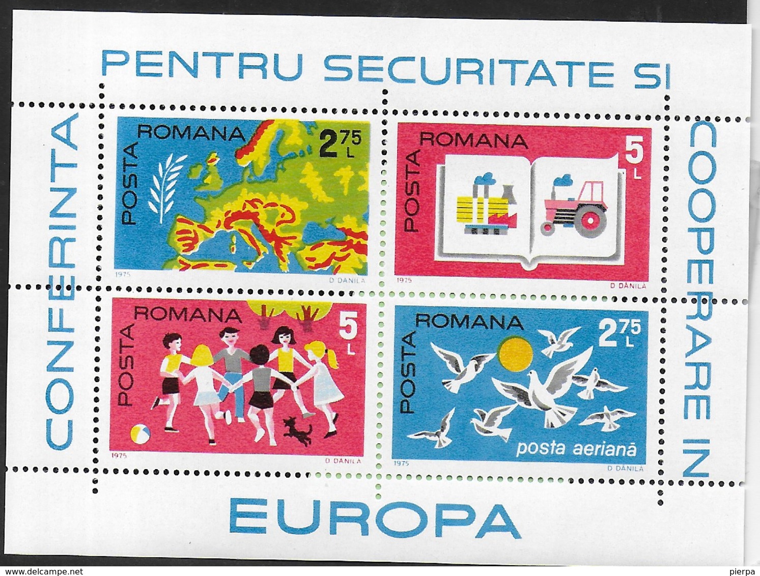 ROMANIA - 1975 -EUROPA -  FOGLIETTO NUOVO ** NH (YVERT BF 121 - MICHEL 124) - Blocchi & Foglietti