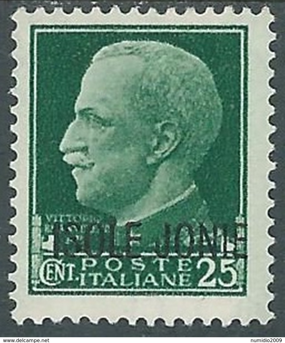 1941 ISOLE JONIE EFFIGIE 25 CENT MH * - RA30-6 - Ionische Eilanden