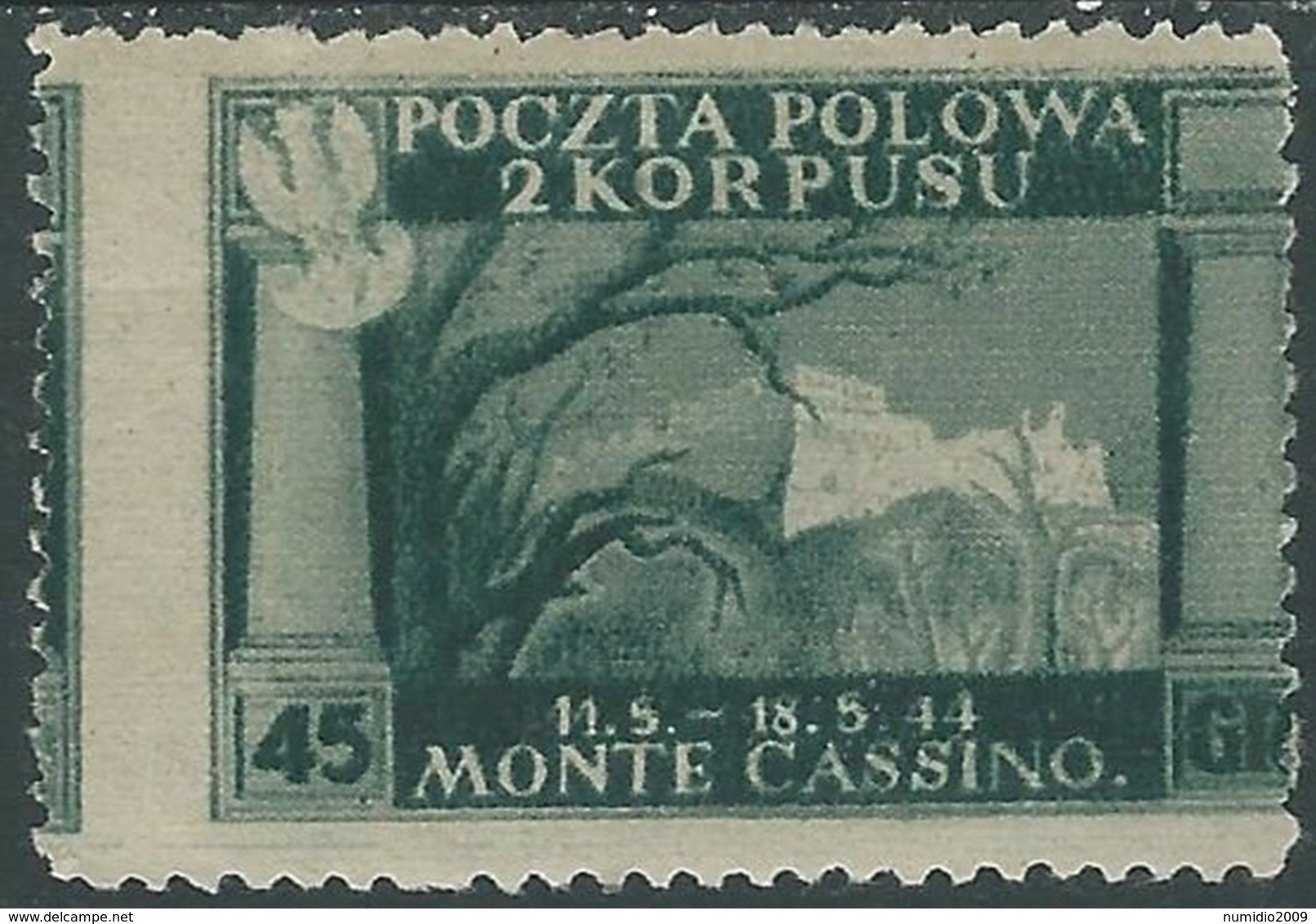 1946 CORPO POLACCO VITTORIE IN ITALIA 45 G MH * - RA31-7 - 1946-47 Corpo Polacco Period