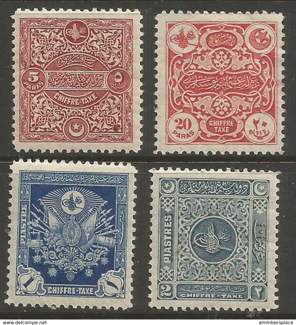 Turkey - 1914 Arms Postage Dues  MH *    Mi P43-6  Sc J63-6 - Unused Stamps