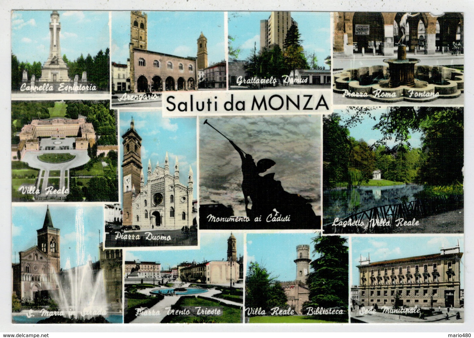 SALUTI  DA  MONZA   VEDUTE            (VIAGGIATA) - Monza