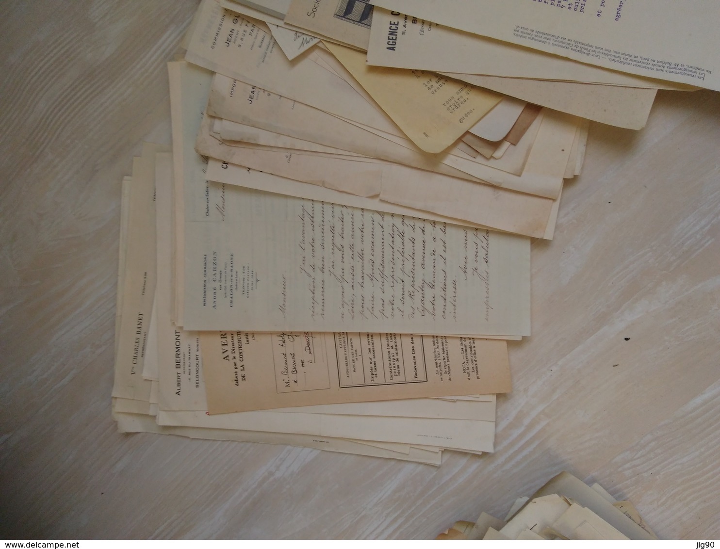 Lot 1.3kg, +300 documents commerciaux, administratifs 1938-47, F-Comté, Paris, M-et-Moselle..etc