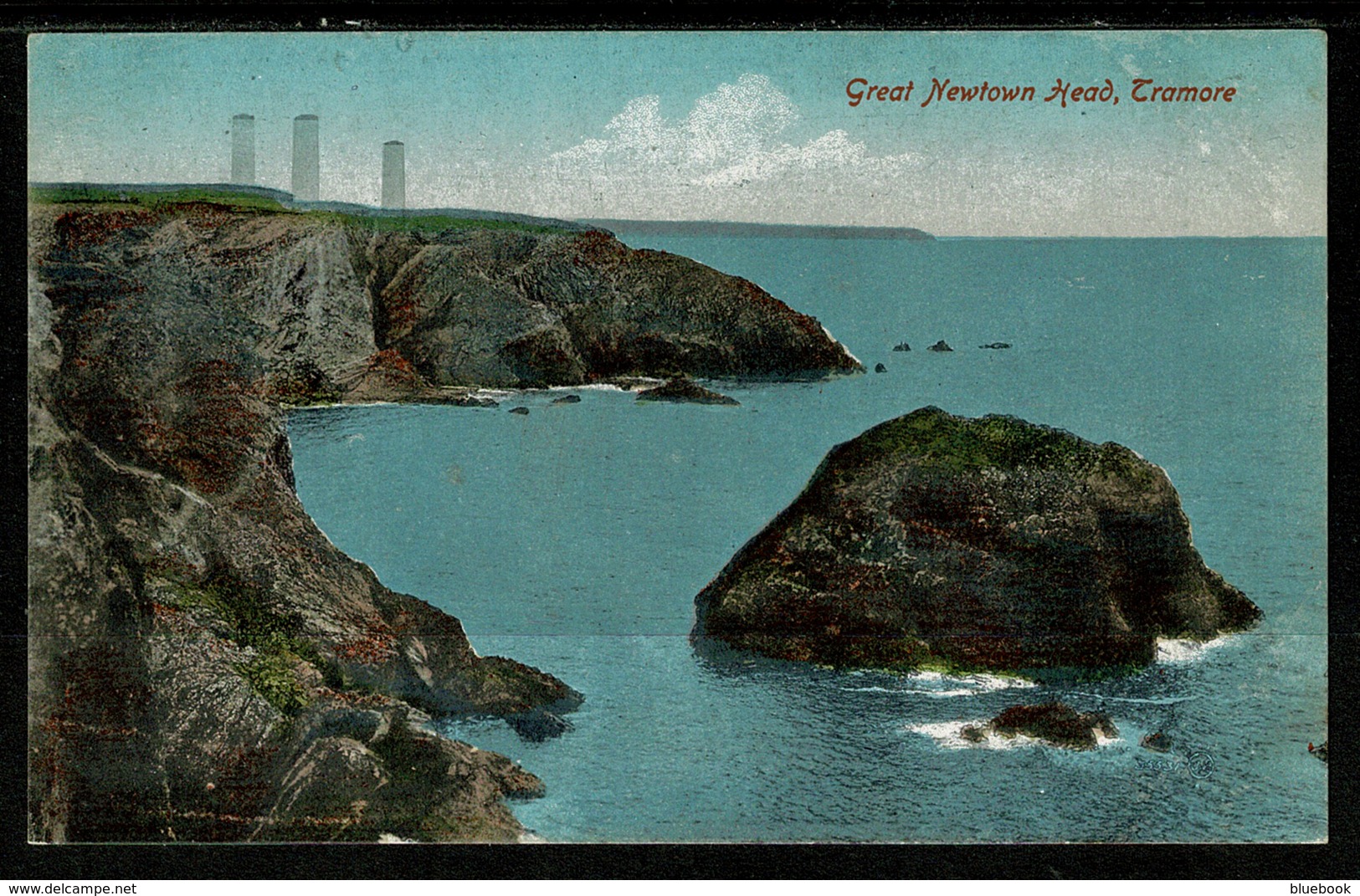 Ref 1320 - Early Postcard - Great Newtown Head & Towers - Tramore Waterford Ireland Eire - Waterford