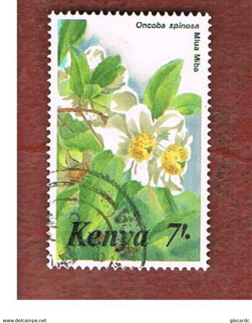 KENYA  - SG 268a   -  1985  FLOWERS:  ONCOBA SPINOSA   -  USED° - Kenia (1963-...)