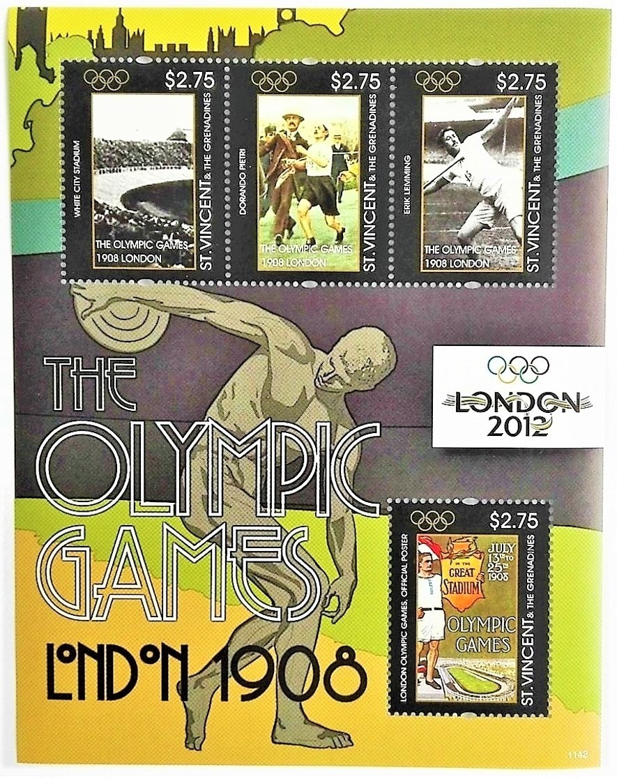 # St.Vincent & Gren.2011**Mi.7043-46  Summer Olympic Games, London (1908 And 2012) , MNH  [15;21] - Sommer 1908: London