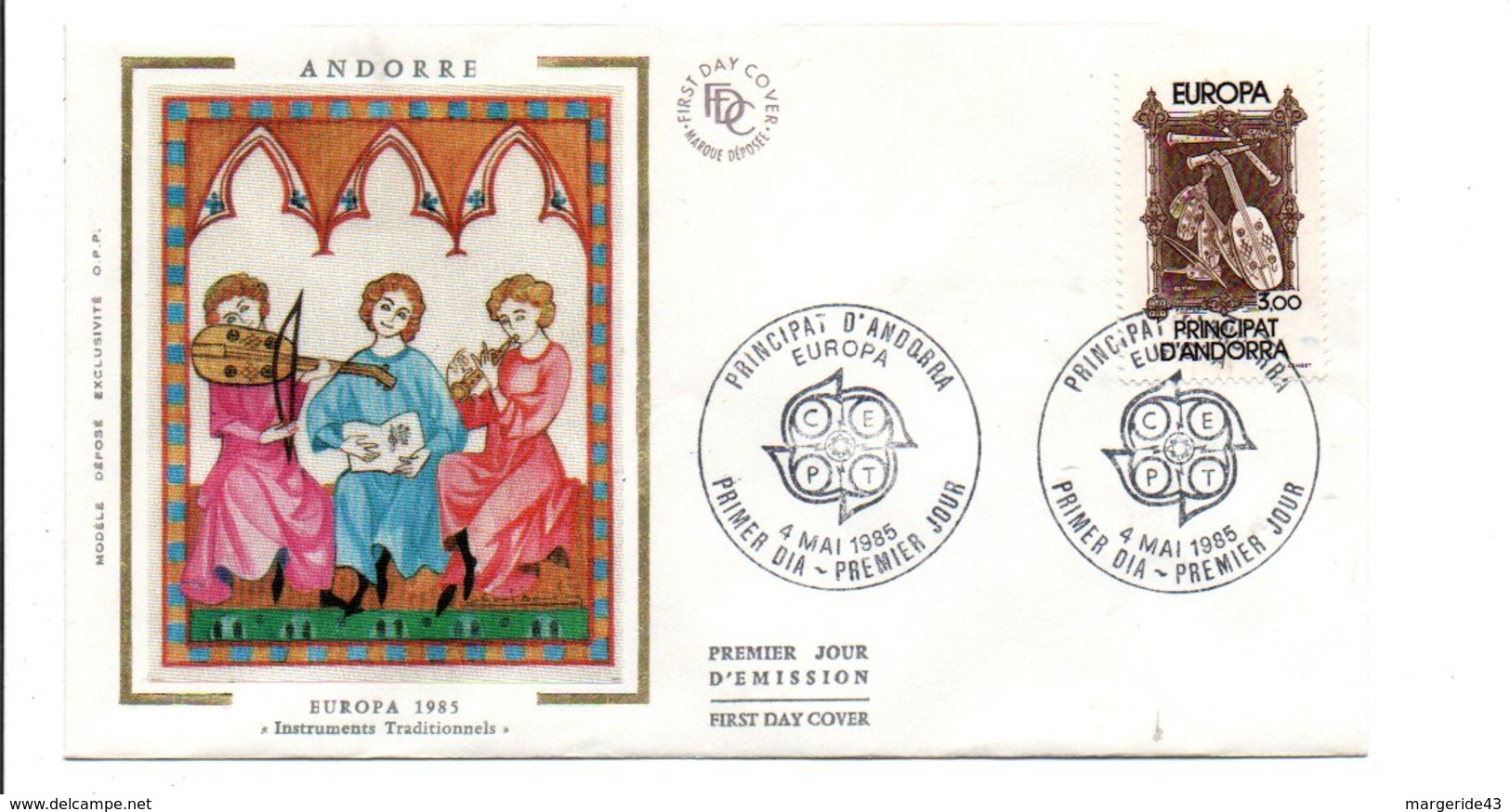 ANDORRE FDC 1985 EUROPA - FDC