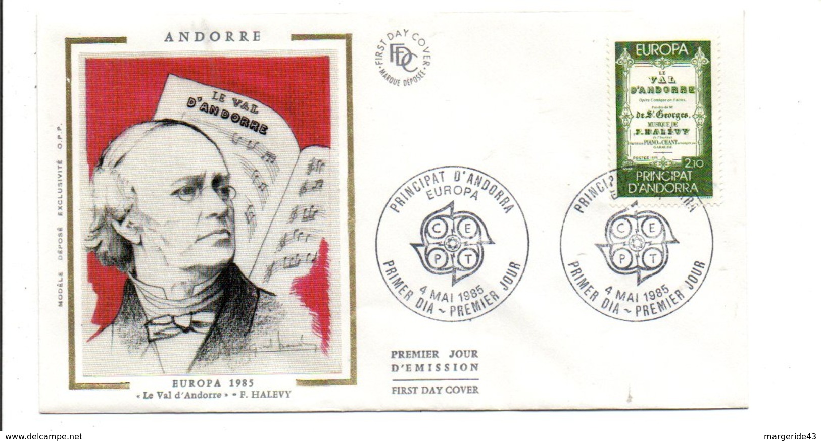 ANDORRE FDC 1985 EUROPA - FDC