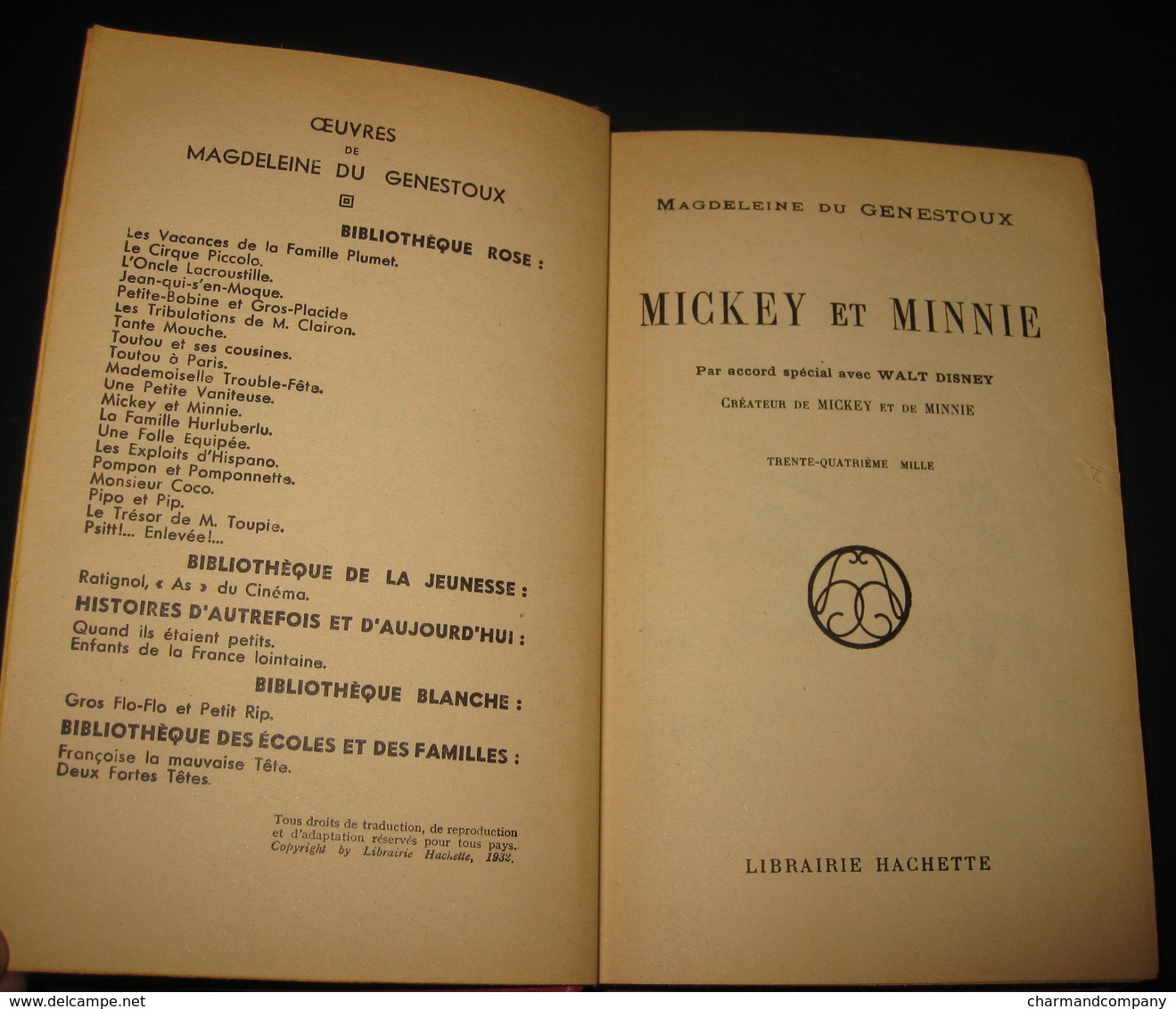 MICKEY ET MINNIE - French Bibliothèque Rose Illustrée - Hachette 1932 - Walt Disney / Magdeleine Du Genestoux - 11 Scans - Disney