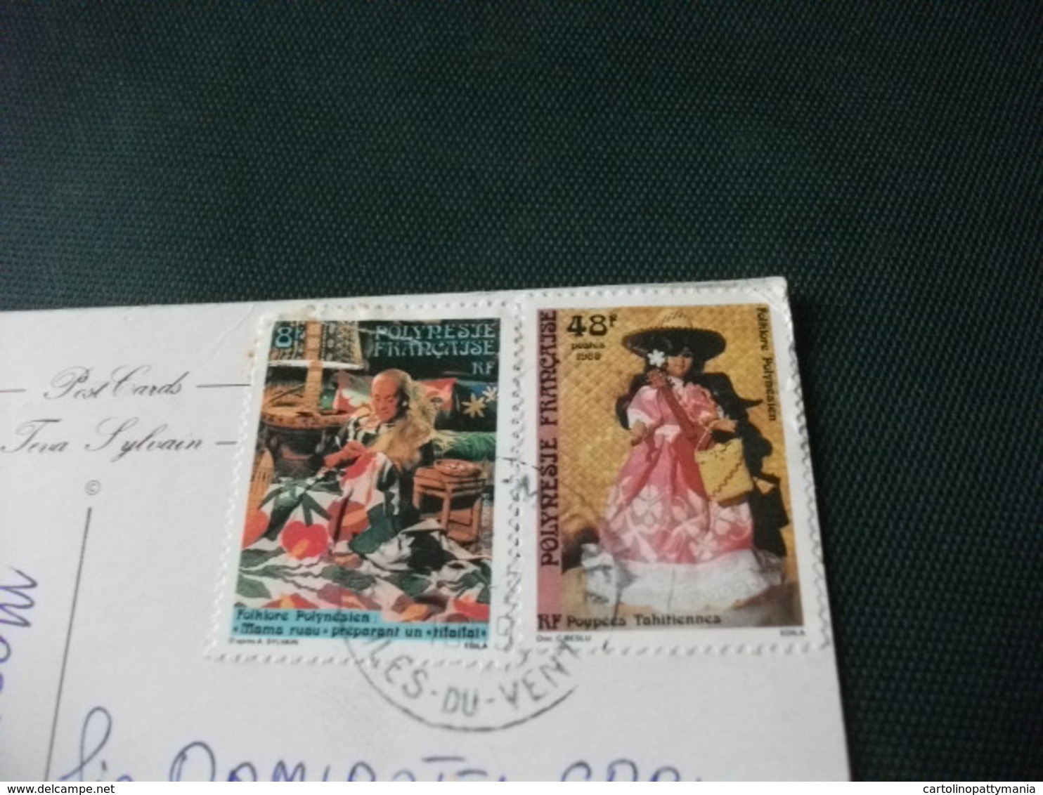 STORIA POSTALE  FRANCOBOLLO  POLINESIA FRANCESE POLINESYE FRANCAISE MOOREA  VEDUTA AEREA MONT ROTUI - Polinesia Francese