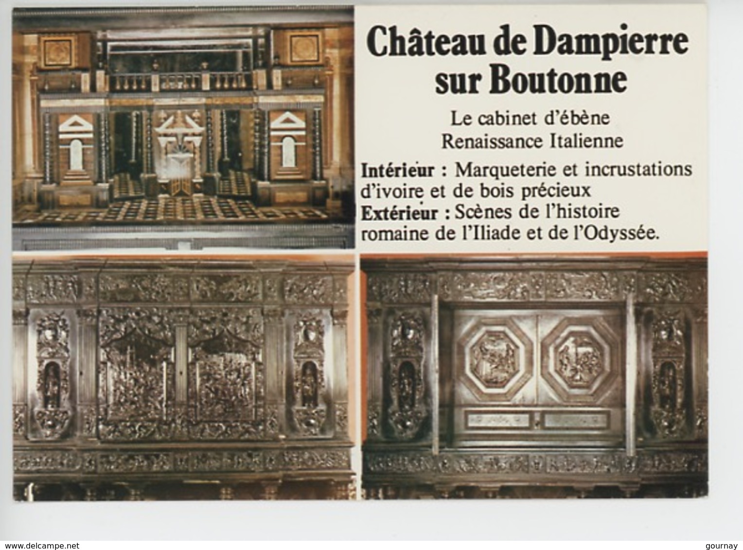 Dampierre Sur Boutonne : Le Château, Cabinet D'ébène Renaissance Italienne (cp Vierge N°6239) - Dampierre-sur-Boutonne