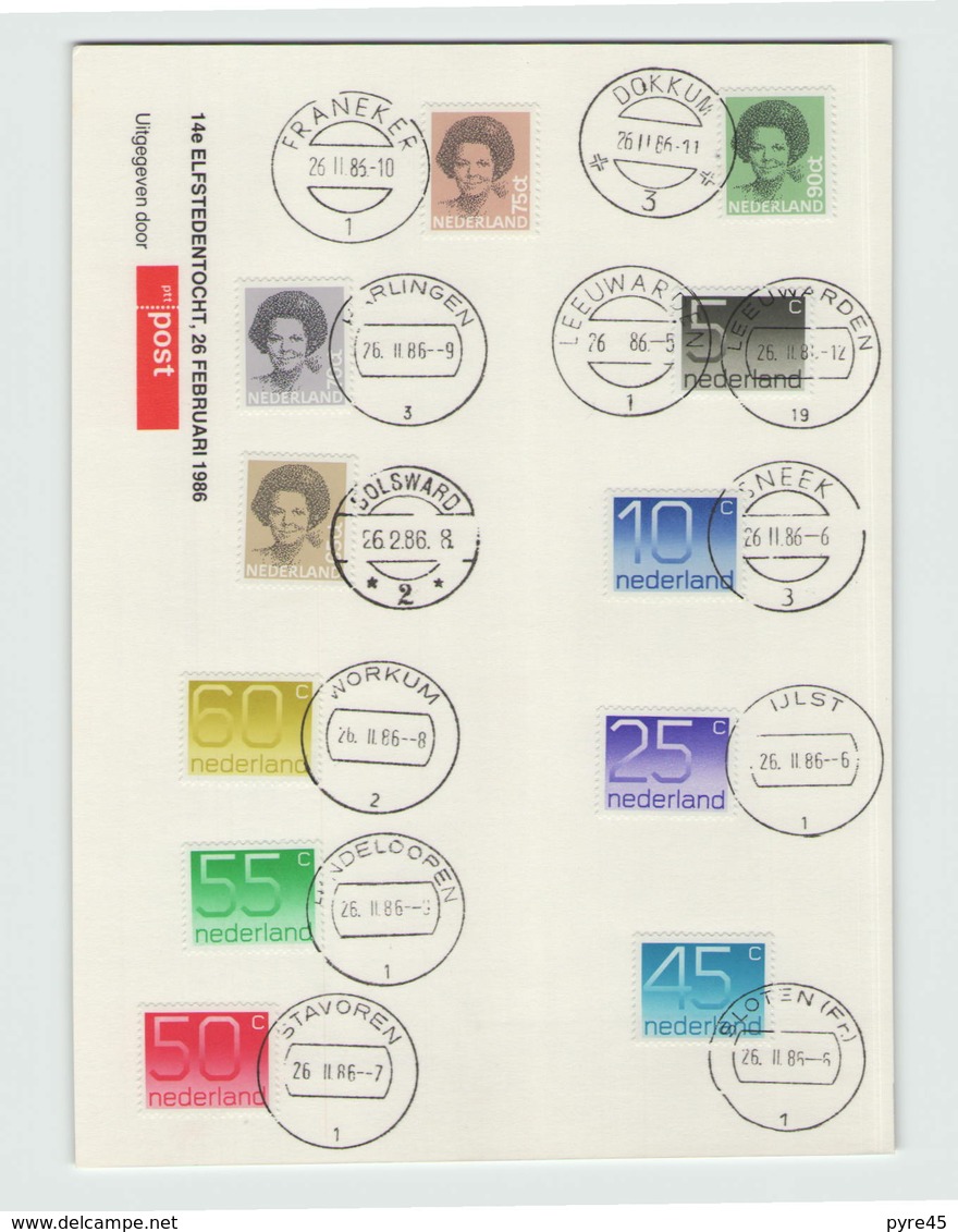 14 ° ELFSTEDENTOCHT DU 26 FEVRIER 1986 - FDC