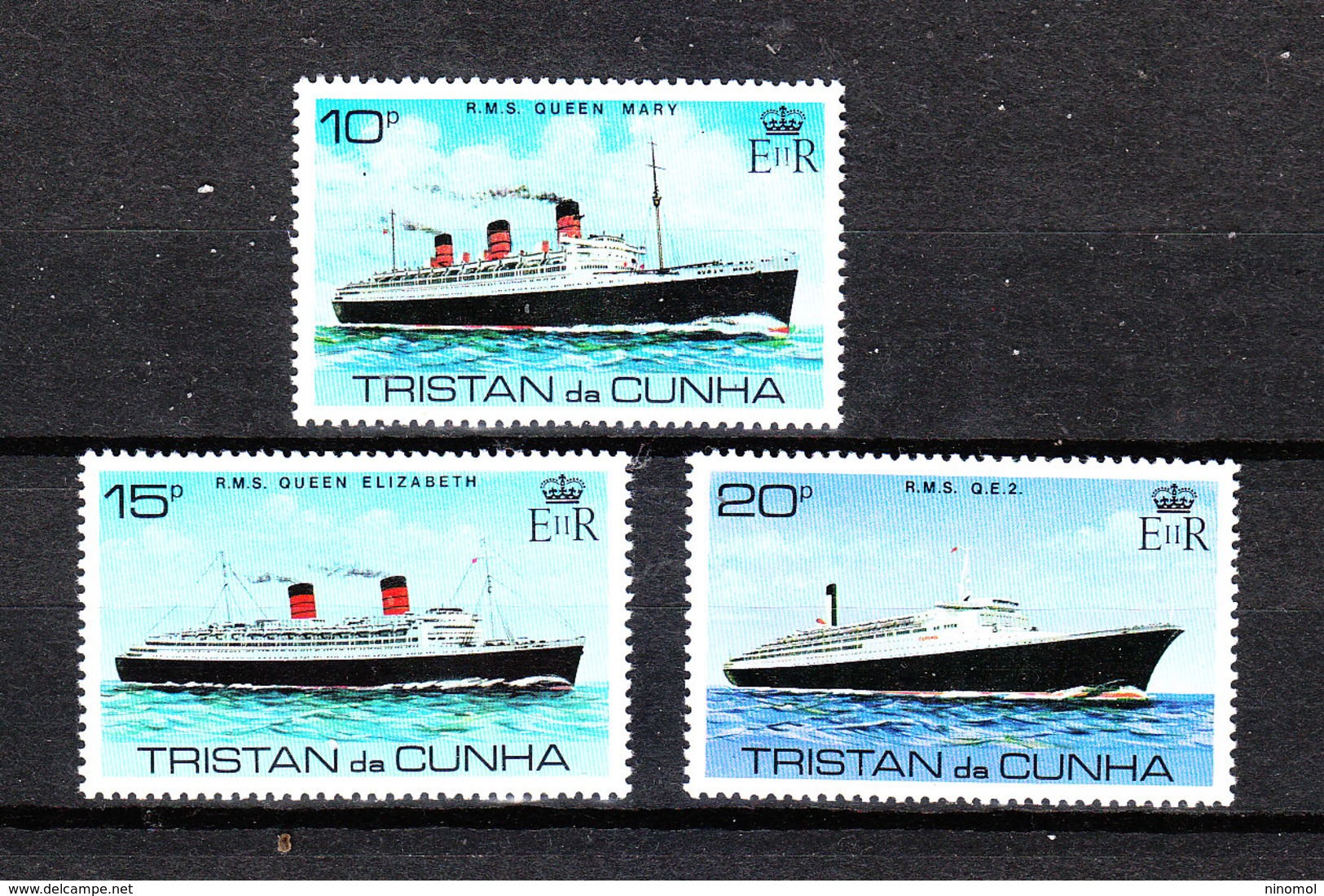 Tristan Da Cunha  - 1979. Le Tre Motonavi " Queen Elizabeth ". Fresh MNH - Barche