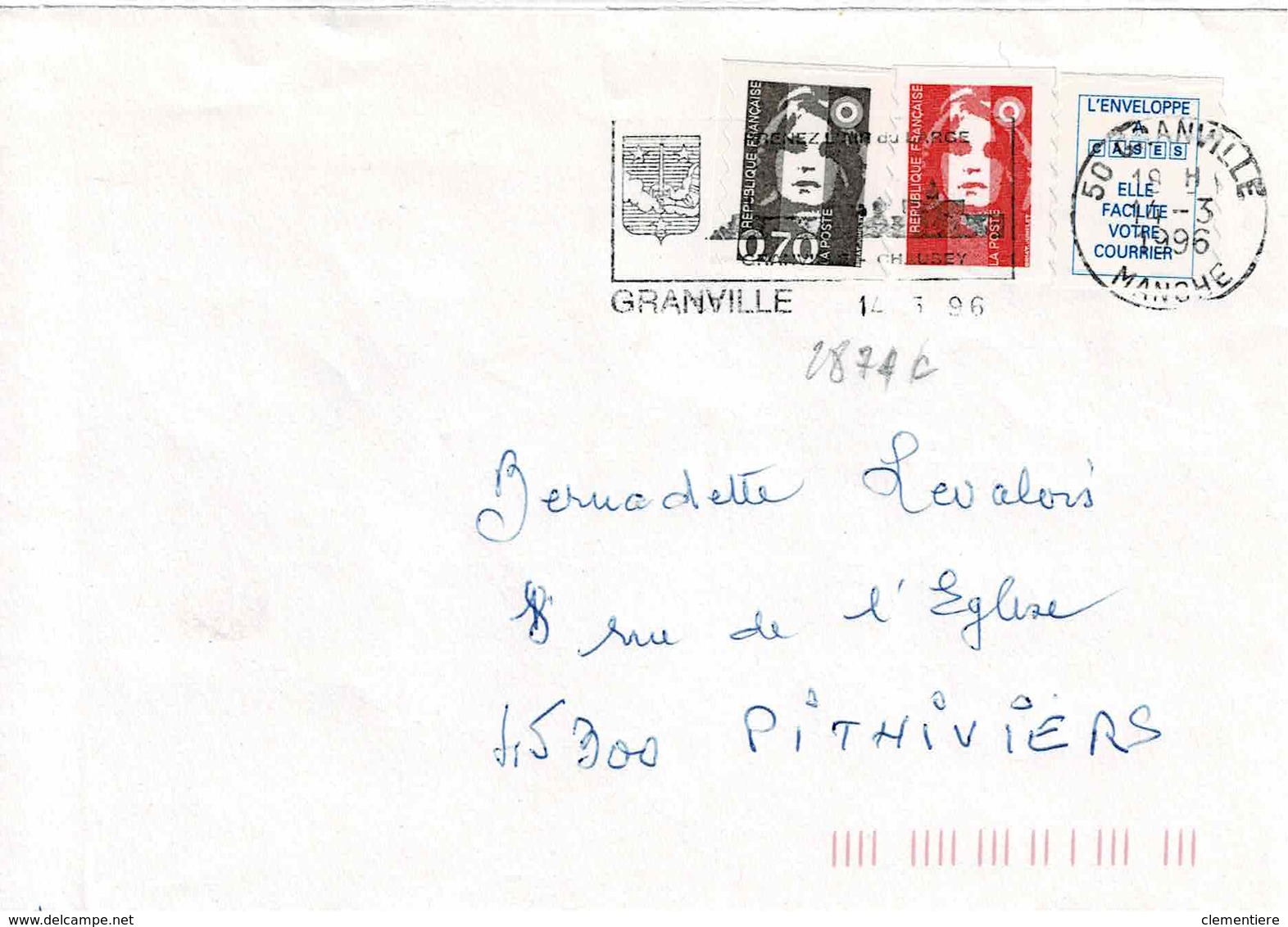 TP N° 2874c Sur Enveloppe  De Granville - 1961-....