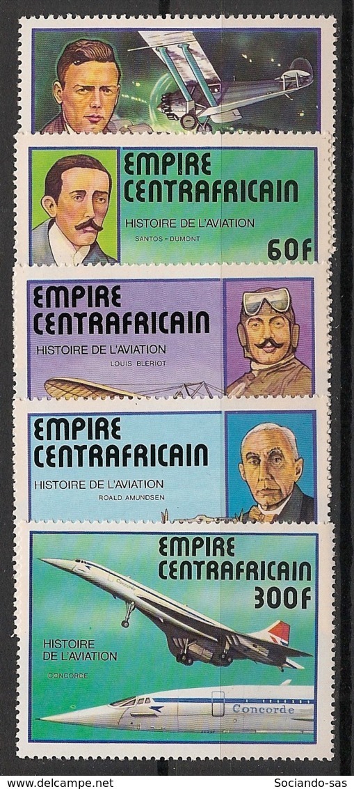 Centrafricaine - 1977 - N°Yv. 305 à 309 - Histoire De L'aviation - Neuf Luxe ** / MNH / Postfrisch - Vliegtuigen