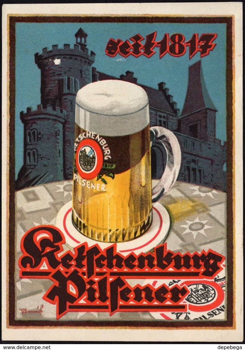 Germany - KETSCHENBURG PILSENER' Seit 1817. 1940 BEER Advertising, Werbepostkarte. - Other & Unclassified