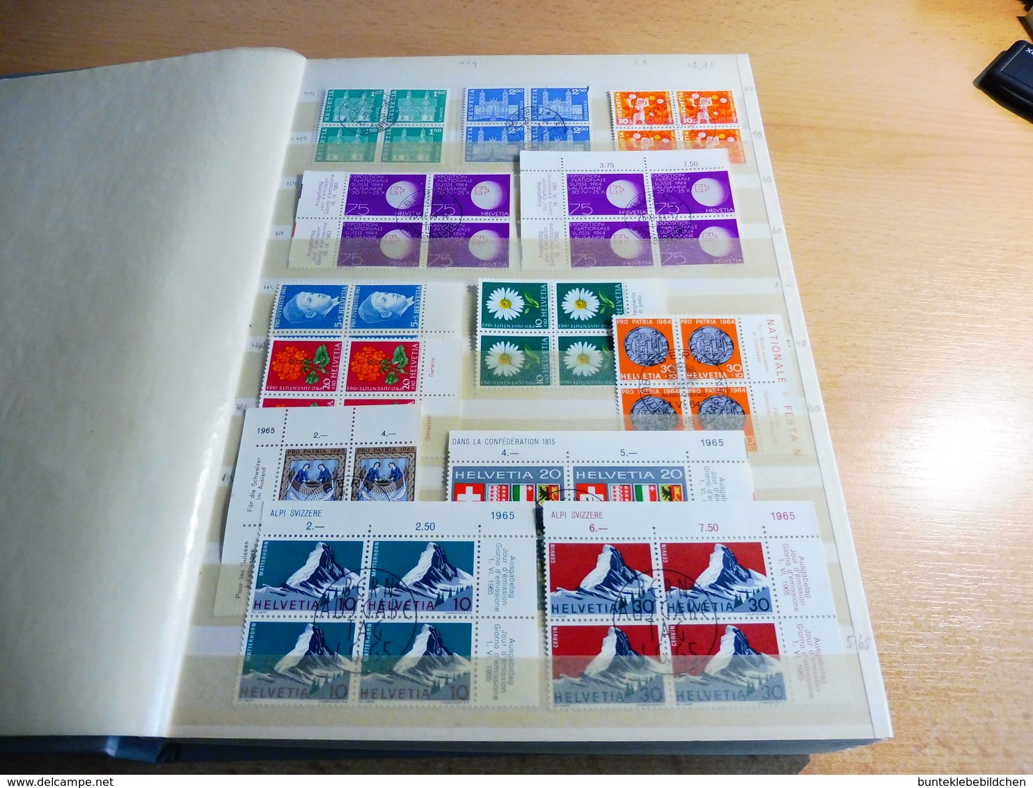 Vierer Block Sammlung **/o Schweiz/Liechtenstein - Collections (sans Albums)