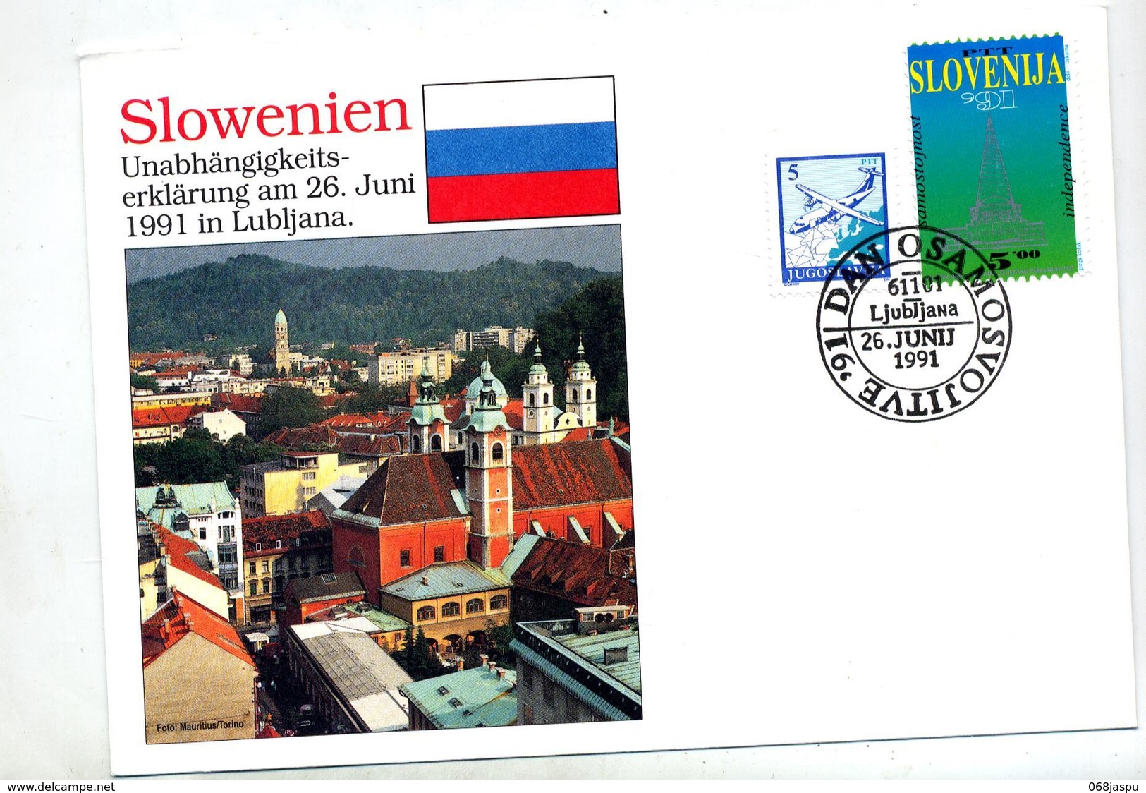 Lettre Cachet  Independance - Eslovenia