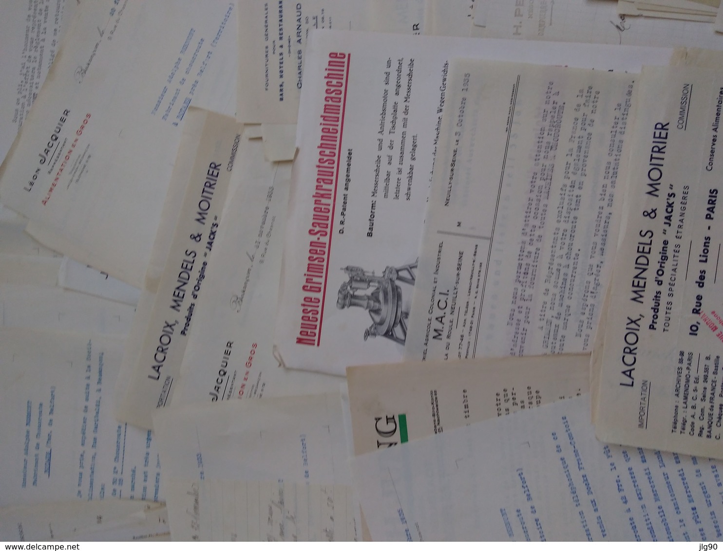 Lot 1kg ~ 250 documents commerciaux, adm. 1931-35, F-Comté, Vosges. Paris, Allemagne..etc