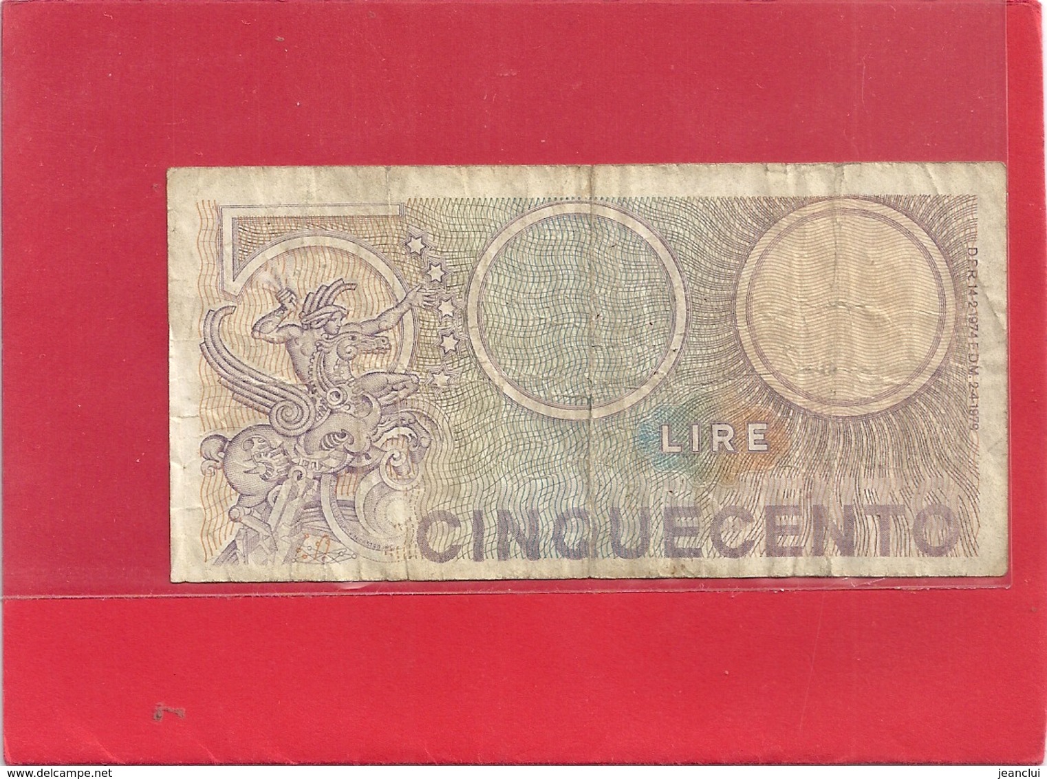 REPUBLICA ITALIANA . 500 LIRE . MERCURY .  . 2 SCANES - 500 Lire