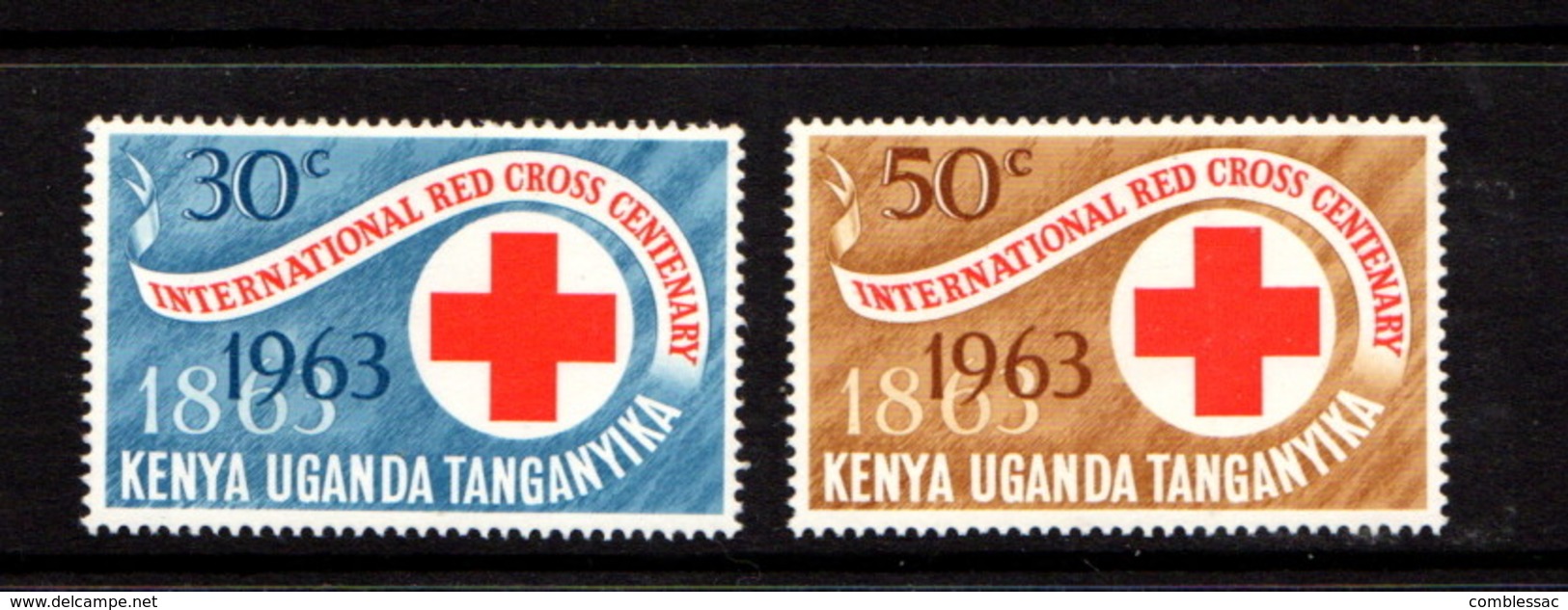 KENYA  UGANDA  TANGANYIKA    1963    Centenary  Of  Red  Cross  Set  Of  12    MH - Kenya, Uganda & Tanganyika