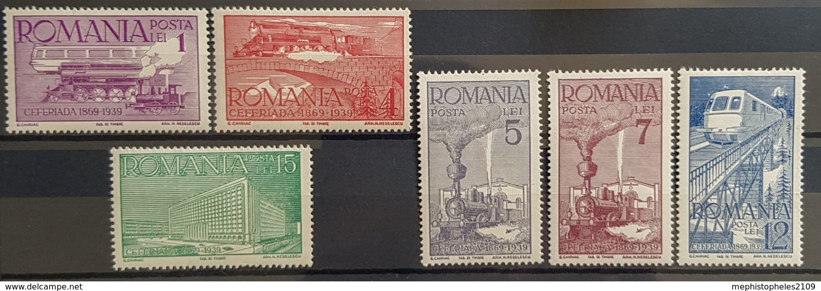 ROMANIA - MLH - Sc 493-498 - Unused Stamps