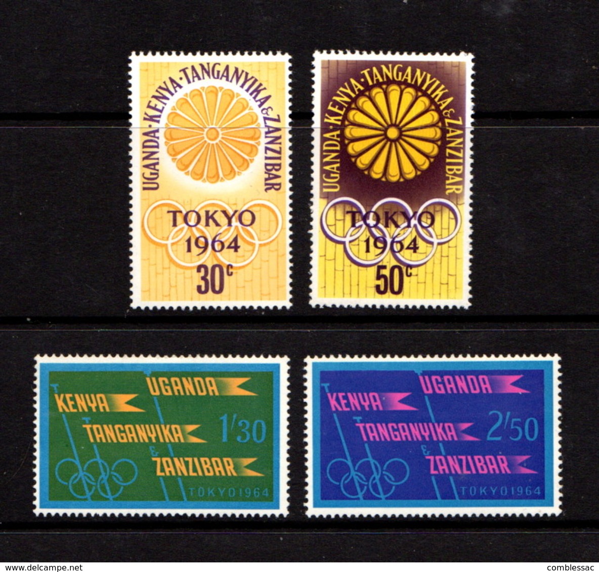 KENYA  UGANDA  TANGANYIKA    1964    Olympic  Games  Set  Of  4    MH - Kenya, Uganda & Tanganyika