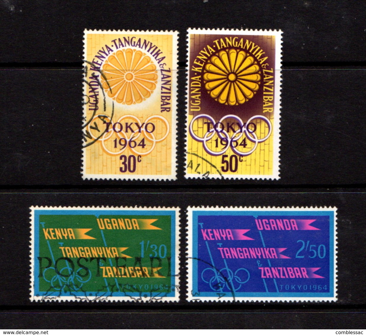 KENYA  UGANDA  TANGANYIKA    1964    Olympic  Games  Set  Of  4    USED - Kenya, Uganda & Tanganyika